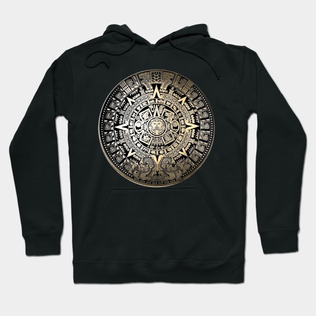 Gold verstion of the mayan calendar Hoodie by junochaos